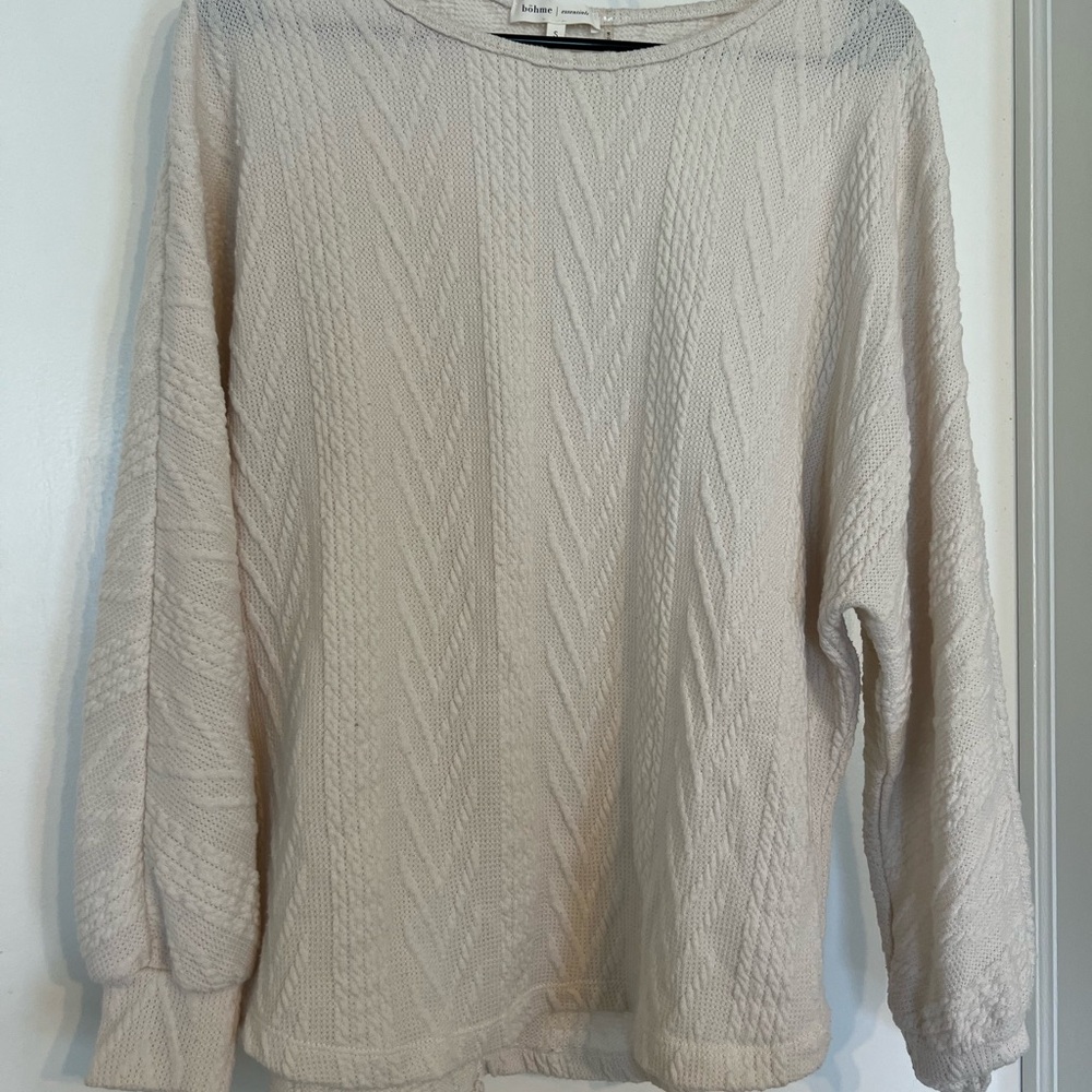 Cream Cable Knit Sweater